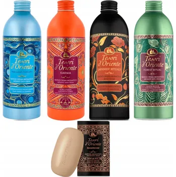 Koupelová pěna Do koupele TESORI D'ORIENTE Mix 4x 500 ml + mýdlo Dárek