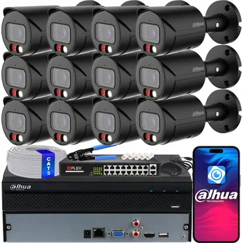 IP kamera Sada monitoringu 12x 4MPx WizSense IPC-HFW2449S-S-IL-0280B-B Dual Light