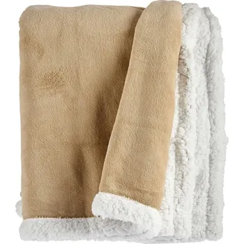 deka OBOUSTRANNÁ DEKA POLYESTER 130X170 CM BÉŽOVÁ S BERÁNKEM