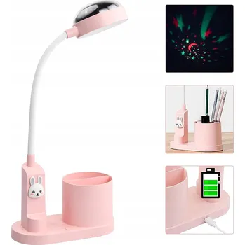 Lampička LED STOLNÍ LAMPA PRO DĚTI BEZDRÁTOVÁ LAMPičKA S PROJEKCÍ HVĚZD
