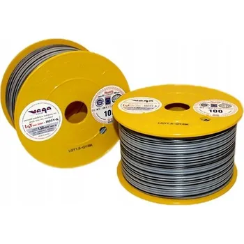 elektrický kabel Kabel LGY/H05V-K 1,50 mm2 100m Černo-Šedý