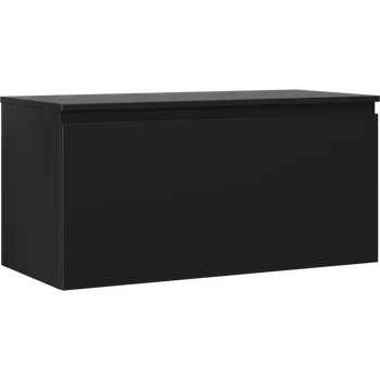 Koupelnový nábytek Mexen Orio koupelnová skříňka pod umyvadlo 100 cm s deskou, 1 zásuvka, černá matná - 91A10-10047-1-BFC71 Koupelnové skříňky