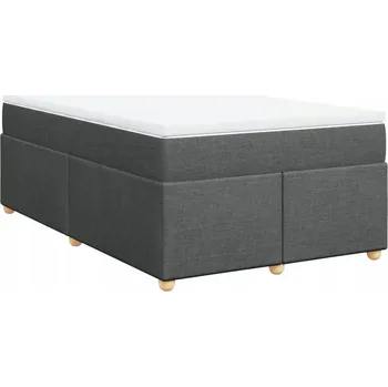 Postel Kontinentální postel 200x120 cm tmavě šedá s matrací 120x200 cm