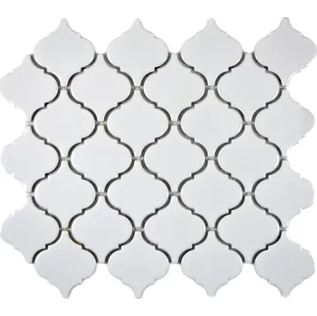 Keramická mozaika Szklane Mozaiki 29,3 x 24,5 cm bílá