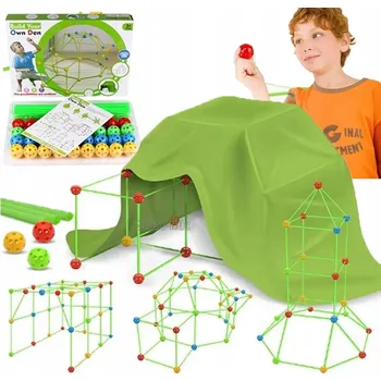 ostatní stavebnice SADA PRO STAVBU PEVNOSTÍ ZÁKLADNA STAN TRUBIČKY KULIČKY KONSTRUKČNÍ DIY 175ks