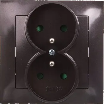 Elektrická zásuvka Elektrická Zásuvka nástěnná Ospel černá