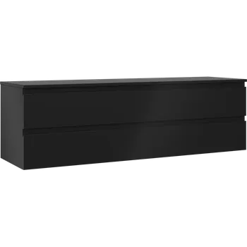 Koupelnový nábytek Mexen Orio koupelnová skříňka pod umyvadlo 160 cm s deskou, 2 zásuvky, černá mat - 91A10-16047-2-BFFC71 Koupelnové skříňky