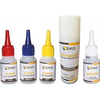 RC vybavení SET - řídké, střední, husté CA lepidlo + aktivátor + odstraňovač lepidel - SENUS