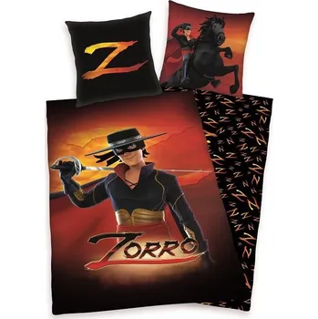 Povlečení Herding Dětské bavlněné povlečení ZORRO 140x200/70x90 cm