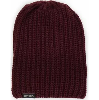 Čepice Sticky Baits Zimní čepice Maroon Knitted Beanie