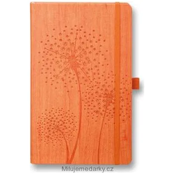 Zápisník Luxusní oranžový zápisník s efektní ražbou
