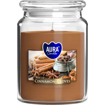 Svíčka Parafínová vonná svíčka Skořice-Hřebíček Aura 1 ks