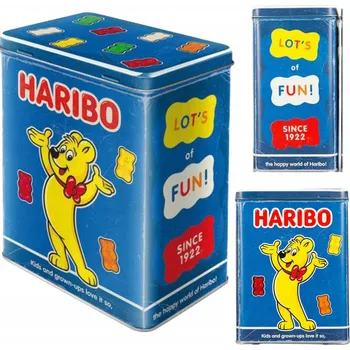 Dóza na potraviny Plechová dóza / nádoba na bonbóny HARIBO ENJOY THE TASTE! dárek 3L