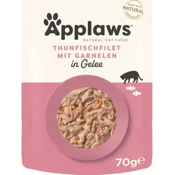 Krmivo pro kočku 16x70g Applaws Pouch v želé - tuňák s krevetami
