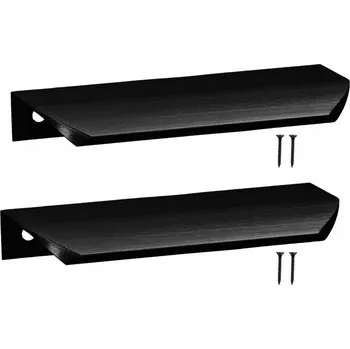 Nábytkové kování Nábytková Úchytka Hranová Moderní Hliníková Černá Matná 148 mm 2 kusy