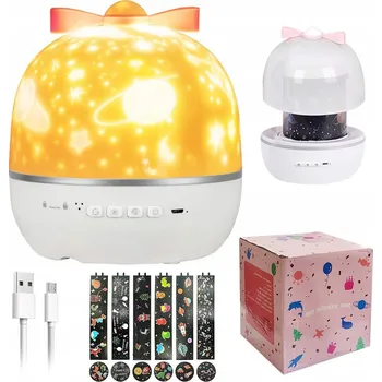 Dětské svítidlo PROJEKTOR NOČNÍ OBLOHY PRO DĚTI NOČNÍ LAMPA GALAXY LED SE 6 SCÉNICKÝMI REŽIMY