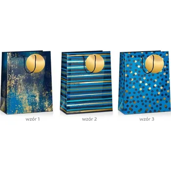 Dárková taška Grand Deep Blue 23x18x10 cm - Různé vzory