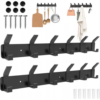 Věšák VĚŠÁK NA OBLEČENÍ NA ZEĎ HÁČKY NA STĚNU 2 KS NEREZOVÁ OCEL MONTÁŽ