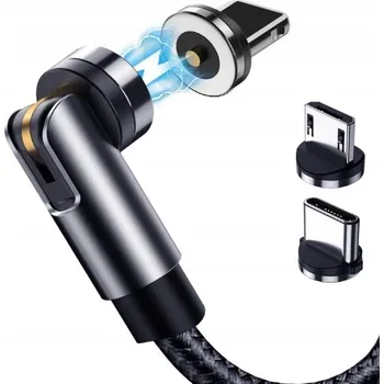 Datový kabel Kabel DSJ USB - USB typ C / microUSB / Lightning 2 m černý