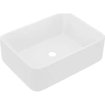 Umyvadlo Obdélníkové keramické umyvadlo 41 x 30 x 12 cm, bílé matné