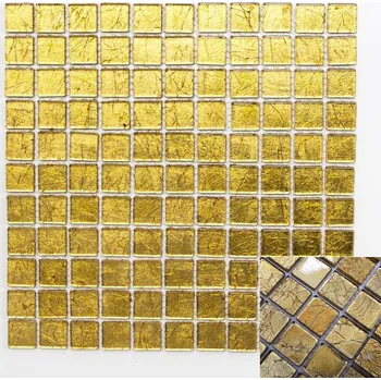 Skleněná mozaika Welscheit 30 x 30 cm zlatá