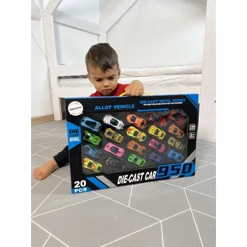autíčko Sada kovových autíček Die-Cast car 20ks