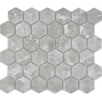 Keramická mozaika WzorcowniaStudio 32,5 x 28,1 cm, odstíny šedé a stříbrné