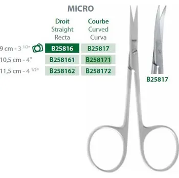 Skalpel chirurgické nůžky MICRO rovné 10,5cm