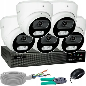 Bezpečnostní kamera Monitorovací sada 5 IP kamer 8MP 4K POE Detekce lidí a vozidel bez HDD