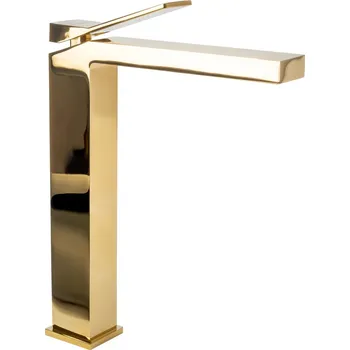 REA - Vysoká umyvadlová baterie Duet zlatá REA-B4415