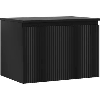 Koupelnový nábytek Mexen Rivel koupelnová skříňka pod umyvadlo 70 cm s deskou, 1 zásuvka, rýhovaná, černá mat - 91A20-07047-1-BFC71 Koupelnové skříňky