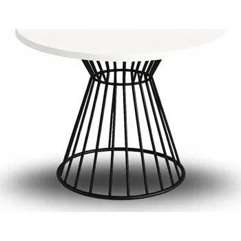 Jídelní stůl Bílý kulatý stůl Lea – moderní lehkost v elegantním provedení 90 cm