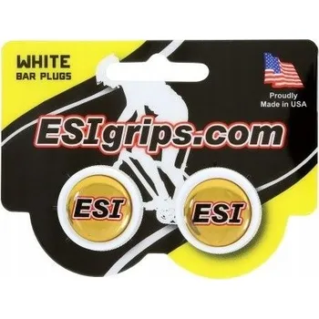 grip ESI Grips Zátky do řidítek BAR PLUGS bílé