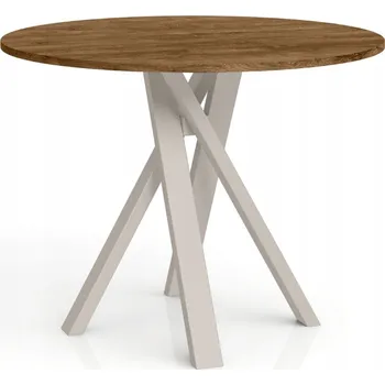 Jídelní stůl Stůl kulatý Heydoo 110 x 110 x 76 cm dub lefkas, kašmír