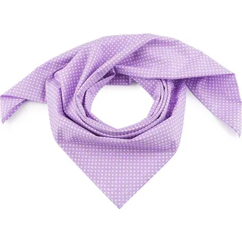 Šátek Bavlněný šátek s puntíky 65x65 cm, velké, 13 levandulová