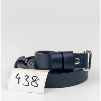 Opasek 438 Emily opasek - modrý (Zachraň kůži = 1 ks) Dámský kožený opasek k šatům. Vystavený kus, 2. jakost. Doplňkové ilustrační fotky a videa.
