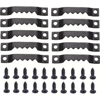 Háček na obraz kovový černý se zoubky 52x8mm 10ks