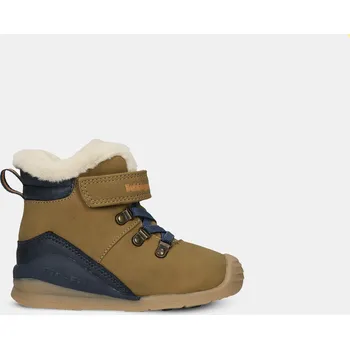 Dívčí zimní obuv Bubblegummers zimní dětská kotníková obuv s kožíškem hnědé, vel. 24