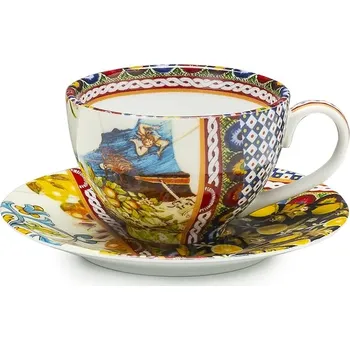 Šálek s podšálkem Palais Royal Santa Rosalia 200 ml 2-pack 1036897 vícebarevná MLC