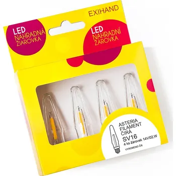 Žárovka Exihand Filament Asteria čirá E10S 0,2W 14V 2200K 4 ks