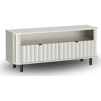 Televizní stolek TV stolek bílý NOVADO 6 – glamour styl do obývacího pokoje