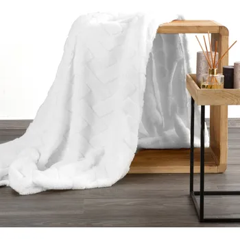 deka DEKA Z MIKROFLANELU CARO 150X200 CM BÍLÁ