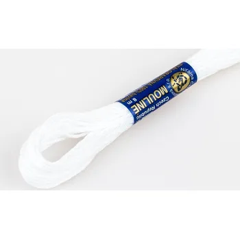 Příze Vyšívací příze MOULINE / MULINKA 0010 bílá, jednobarevná, 2g/8m