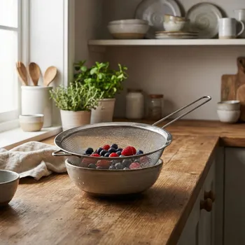 Cedník a síto Kovové kuchyňské síto kužel klasické 22 cm