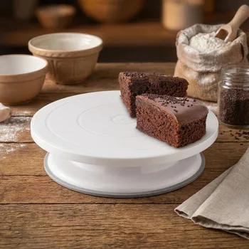 Otočný stojan na dort Tadar 27,5 x 6,5 cm bílý