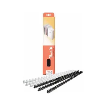 Vazač PEACH vazací hřbet plastový 21 Rg, A4, 10mm, bílá, 100ks