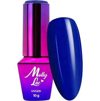Lak na nehty Hybridní lak MOLLYLAC 10g Fashion Outfit Before The Storm Granátová Č. 344