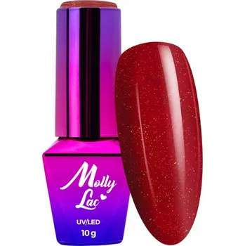 Přípravek na nehty Hybridní lak na nehty MOLLYLAC 10g Elite Women Russian Glitter Č. 40