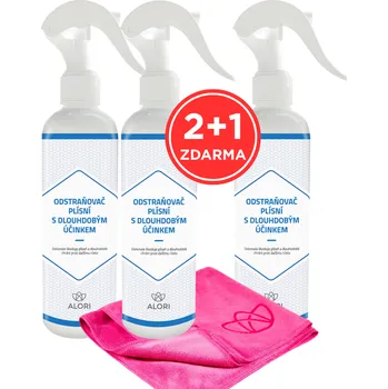 Drogerie Alori Odstraňovač plísní s dlouhodobým účinkem 3 ks za cenu 2 ks + navíc utěrka 40x40 cm zdarma 250 ml