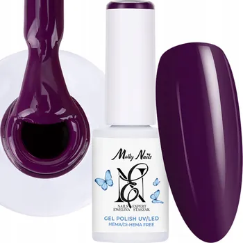 Lak na nehty Hybridní lak MOLLYNAILS 7g LED/UV Gel Polish Talizman T3 Fialový